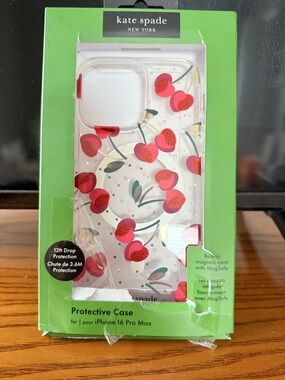 kate spade Cherry Clear Protective Case for iPhone 16 Pro Max - MagSafe